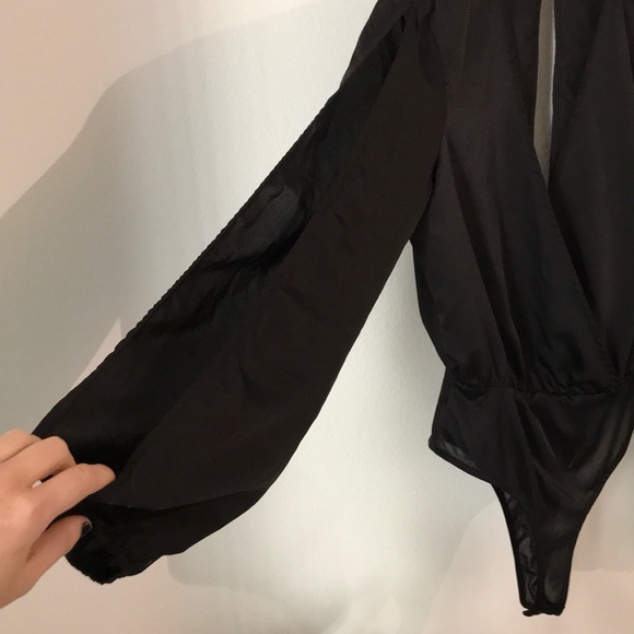 Forever 21 Satin Cutout Bodysuit - Picture 4 of 6